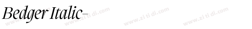 Bedger Italic字体转换 Bedger Italic字体转换